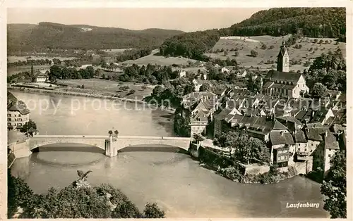 AK / Ansichtskarte Laufenburg_AG Stadtpanorama Blick ueber den Rhein Laufenburg AG