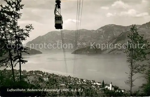 AK / Ansichtskarte Beckenried Luftseilbahn Beckenried Klewenalp Blick auf den Vierwaldstaettersee Beckenried