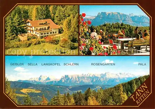 AK / Ansichtskarte Klobenstein_Ritten Gasthof Tann albergo Terrasse Panorama Klobenstein_Ritten