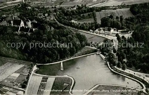 AK / Ansichtskarte Iburg_Teutoburger_Wald Fliegeraufnahme Waldhotel Felsenkeller Iburg_Teutoburger_Wald