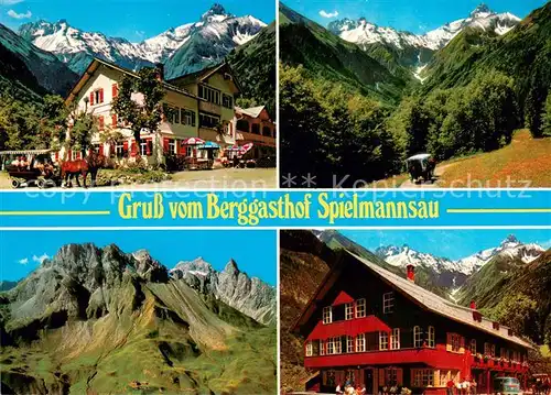 AK / Ansichtskarte Oberstdorf Berggasthof Spielmannsau Panorama Oberstdorf