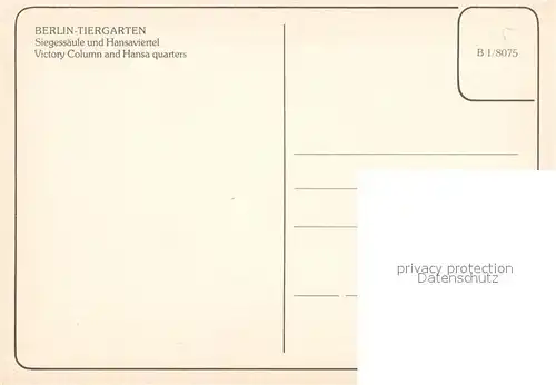 AK / Ansichtskarte Tiergarten_Berlin Siegessaeule und Hansaviertel Wappen Tiergarten Berlin
