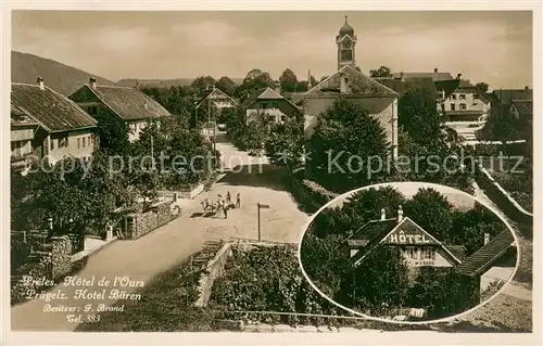 AK / Ansichtskarte Preles Hotel Baeren Ortsansicht Preles