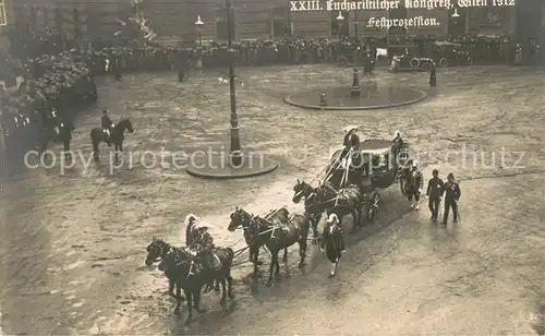 AK / Ansichtskarte Wien Eucharistiefeier Kongress Wien 1912 Festprozession Wien