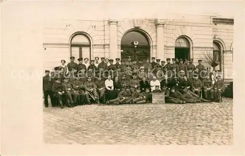 AK / Ansichtskarte Aue_Erzgebirge Lazarett Gruppenaufnahme Weihnachten 1915 Aue_Erzgebirge