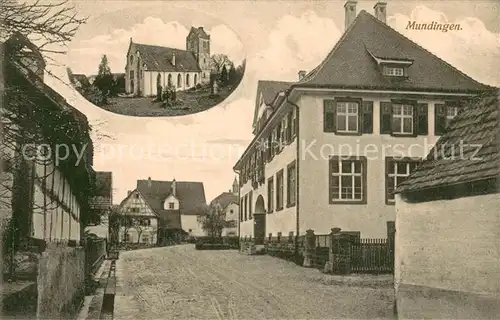 AK / Ansichtskarte Mundingen_Emmendingen Kirche Ortspartie Mundingen Emmendingen