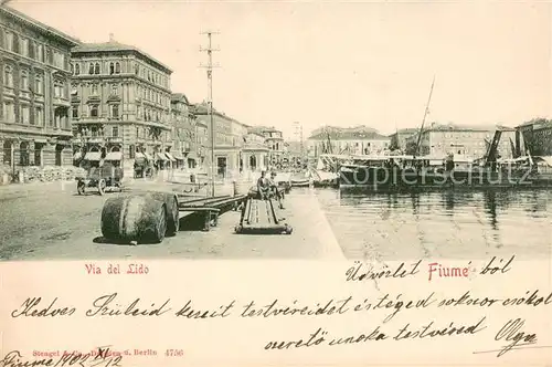 AK / Ansichtskarte Fiume_Rijeka Via del Lido Fiume Rijeka