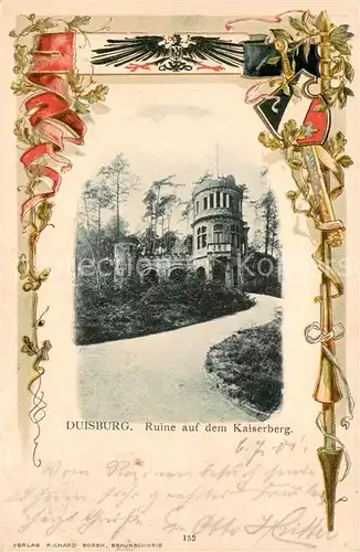 AK / Ansichtskarte Duisburg_Ruhr Ruine auf dem Kaiserberg Duisburg Ruhr