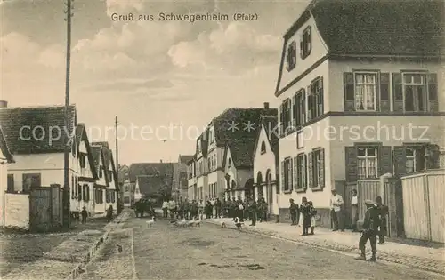 AK / Ansichtskarte Schwegenheim Strassenpartie Kriegserinnerung Schwegenheim