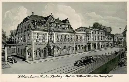 AK / Ansichtskarte Hirschberg__Jelenia_Gora_Poland Hotelzum braunen Hirschen 