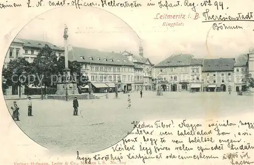 AK / Ansichtskarte Leitmeritz_Litomerice_Nordboehmen Ringplatz Leitmeritz_Litomerice