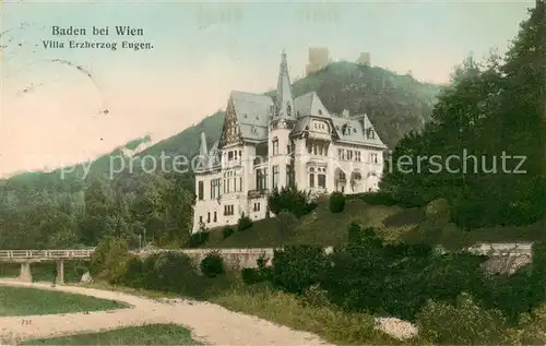 AK / Ansichtskarte Baden_Wien Villa Erzherzog Eugen Baden_Wien