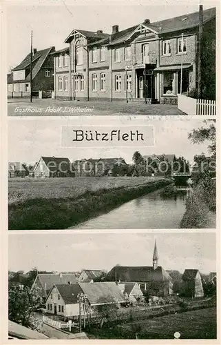 AK / Ansichtskarte Buetzfleth Gasthaus Adolf Wilhelm Ortsansichten Buetzfleth