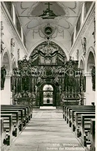 AK / Ansichtskarte Wettingen_AG Inneres der Klosterkirche Bromsilber Wettingen AG