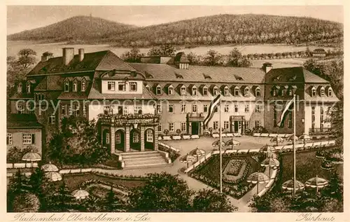 AK / Ansichtskarte Oberschlema_Erzgebirge Radiukbad Kurhaus Aussenansicht Oberschlema_Erzgebirge