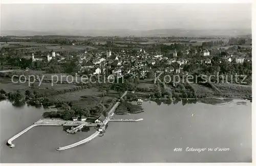 AK / Ansichtskarte Estavayer le Lac Vue aerienne Estavayer le Lac