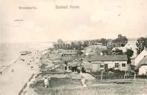 AK / Ansichtskarte Horst__Ostsee_Niechorze Strandpartie 