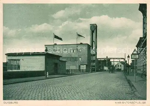 AK / Ansichtskarte Duisburg_Ruhr Marientorschleuse Hafen Duisburg Ruhr