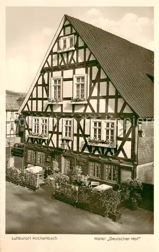 AK / Ansichtskarte Hilchenbach Hotel Deutscher Hof Aussenansicht Fachwerkhaus 