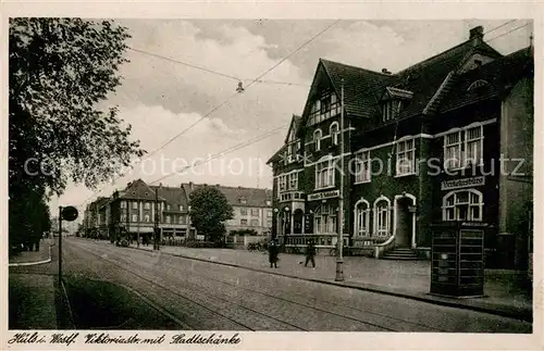 AK / Ansichtskarte Huels_Marl Viktoriastr. mit Stadtschaenke Huels_Marl