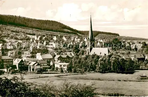 AK / Ansichtskarte Weidenau_Sieg Gesamtansicht mit Kath. Kirche Weidenau Sieg