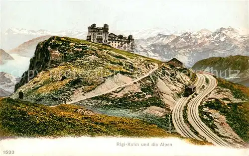 AK / Ansichtskarte Rigi_Kulm und die Alpen Rigi_Kulm