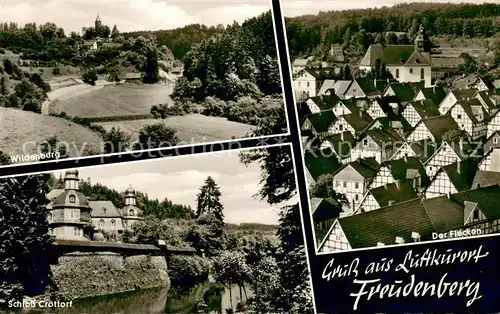 AK / Ansichtskarte Freudenberg_Westfalen Wildenburg Schloss Crottorf Der Flecken Fachwerkhaeuser Freudenberg_Westfalen