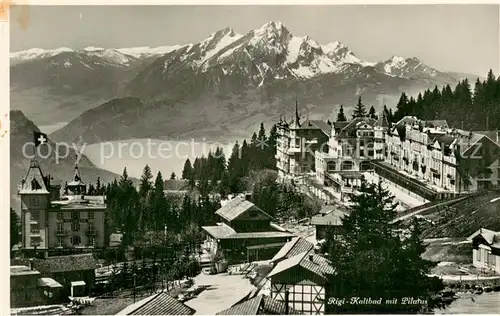 AK / Ansichtskarte Rigi_Kaltbad mit Pilatus Rigi_Kaltbad