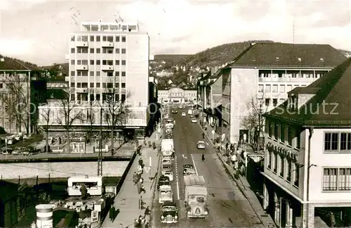 AK / Ansichtskarte Siegen_Westfalen Bahnhofstrasse mit Siegbruecke Siegen_Westfalen