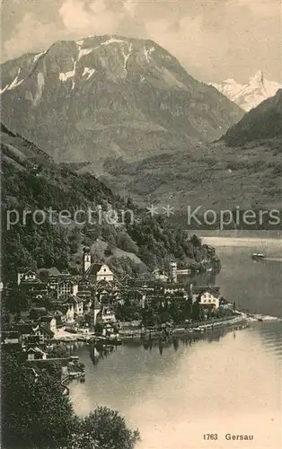 AK / Ansichtskarte Gersau_Vierwaldstaettersee Panorama Alpen Gersau_Vierwaldstaettersee