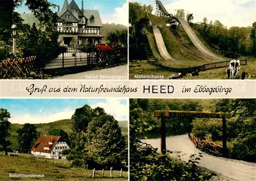 AK / Ansichtskarte Heed_Meinerzhagen Naturfreundehaus Mattenschanze Schloss Badinghagen Heed Meinerzhagen