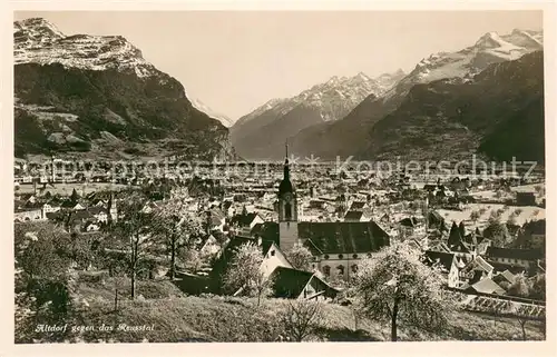 AK / Ansichtskarte Altdorf_UR Panorama Blick gegen Reusstal Alpen Altdorf_UR