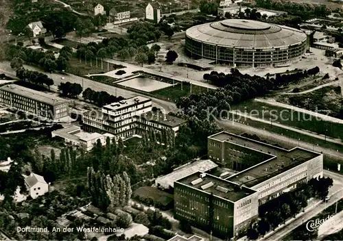 AK / Ansichtskarte Dortmund Fliegeraufnahme Westfalenhalle Dortmund