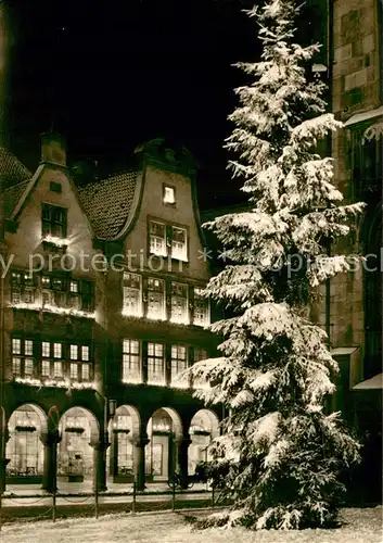 AK / Ansichtskarte Muenster_Westfalen Weihnacht am Prinzipalmarkt im Schnee Muenster_Westfalen