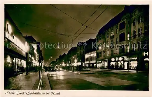 AK / Ansichtskarte Steglitz Schlossstrasse bei Nacht Steglitz