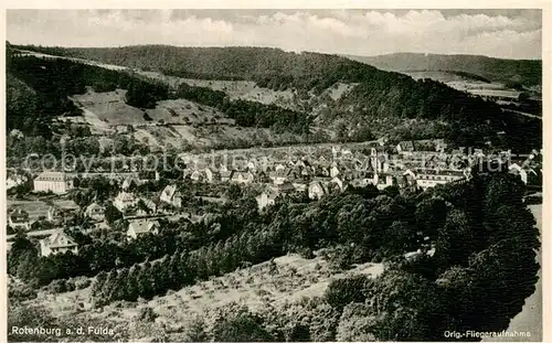 AK / Ansichtskarte Rotenburg_Fulda Fliegeraufnahme Gesamtansicht Rotenburg Fulda