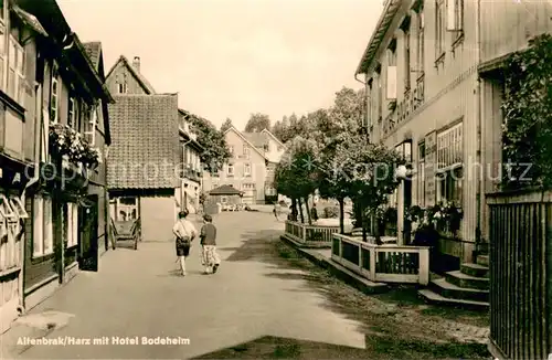 AK / Ansichtskarte Altenbrak_Harz Ortspartie mit Hotel Bodeheim Altenbrak Harz