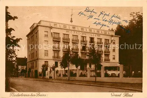 AK / Ansichtskarte Niederbronn les Bains Grand Hotel Niederbronn les Bains