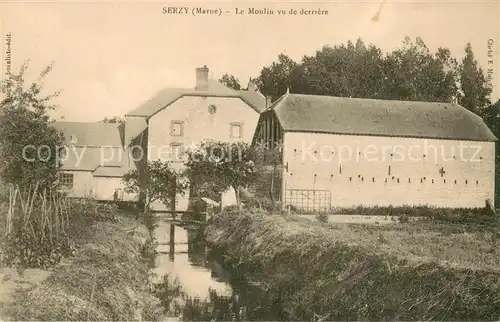 AK / Ansichtskarte Serzy et Prin Le Moulin vu de derriere Serzy et Prin