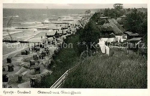 AK / Ansichtskarte Horst__Ostsee_Niechorze Strand mit Rauchhaus 