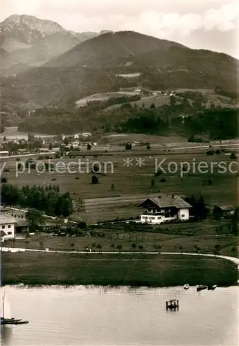 AK / Ansichtskarte Felden_Chiemsee Cafe Pension Strandhaus Fliegeraufnahme Felden Chiemsee