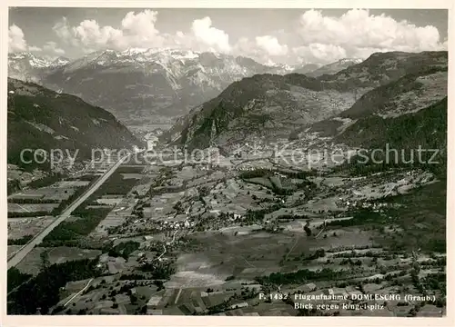 AK / Ansichtskarte Domleschg_GR Fliegeraufnahme mit Ringelspitz Domleschg_GR