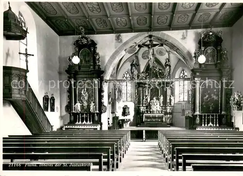 AK / Ansichtskarte Flums__SG Inneres der St. Justuskirche 