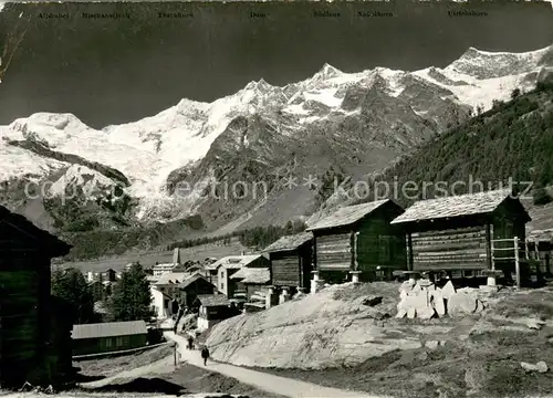 AK / Ansichtskarte Saas Fee Ortspartie Saas Fee