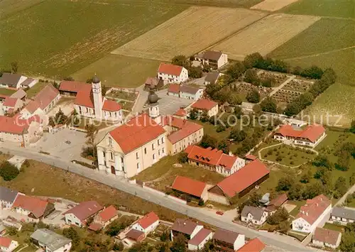 AK / Ansichtskarte Aufhausen_Oberpfalz Fliegeraufnahme Wallfahrtskirche Maria schnee Pfarrkirche St. Bartholomaeus Aufhausen Oberpfalz