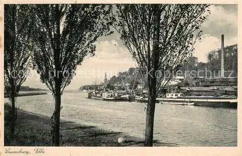 AK / Ansichtskarte Lauenburg_Elbe Teilansicht d. Hafens Lauenburg Elbe