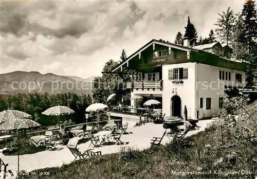 AK / Ansichtskarte Koenigssee Margarethenhof Koenigssee Obb Aussenansicht m. Terrasse Koenigssee