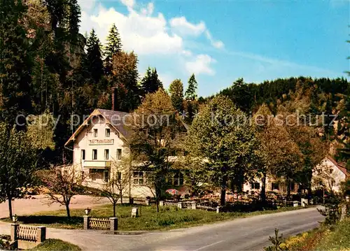 AK / Ansichtskarte Pottenstein_Oberfranken Hotel Cafe Restaurant Schuettersmuehle Pottenstein_Oberfranken