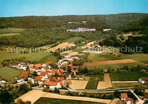 AK / Ansichtskarte Schwabthal Fliegeraufnahme mit Kurklinik Lautergrund Schwabthal