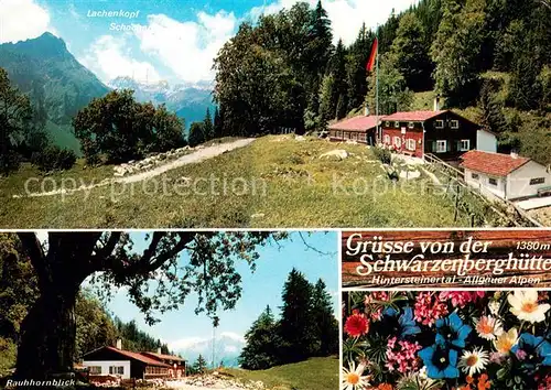 AK / Ansichtskarte Hintersteinertal Schwarzenberghuette Rauhhornblick Allgaeuer Alpen Hintersteinertal